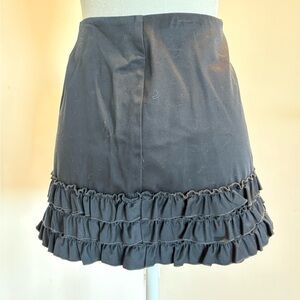 Arden B Charcoal Ruffle Mini Skirt